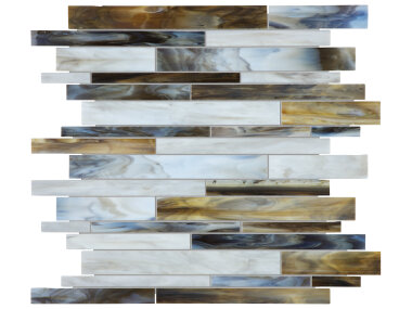 Baroque Random Strip Mosaic Tile - Corallo