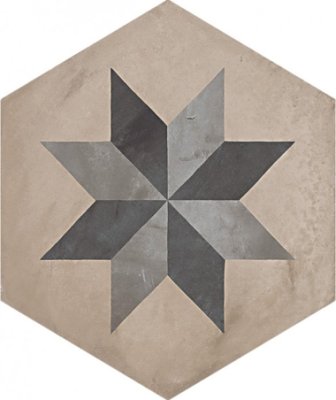 Terra Tile Deco F Hexagon 8.5" x 10" - Stella