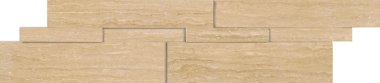 Ledger Panels Cubic Wall Panel Tile 6" x 24" - Siena Avorio