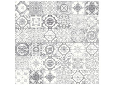 Marrakesh Deco Tile 8" x 8" - Grey Mix Matte