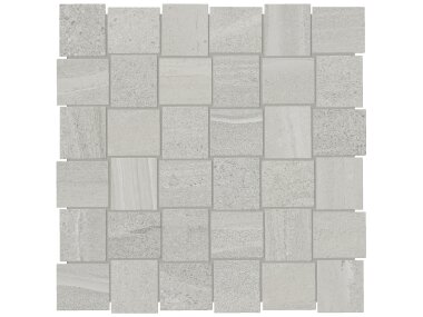 Davenport Basketweave Mosaic Tile 2" x 2" - Ash