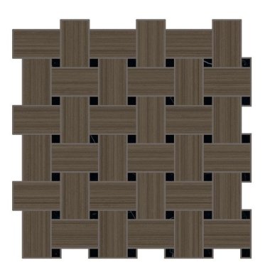 Style Basketweave Tile 12" x 12" - Rich