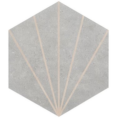 Piaka Hexagon Tile 13" x 14" - Beams Gray