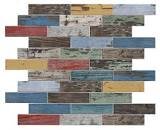 Ceramic Mosaic 1.1"x4" Tile - Multicolor