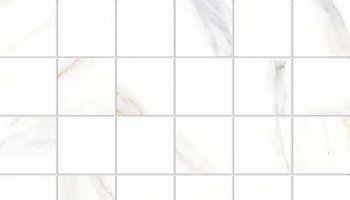Cava 2" x 2" Mosaic Tile 11.8" x 11.8" - Bianco Satin