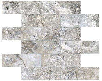 Ottomano Tile Mosaic 2" x 6" - Argento
