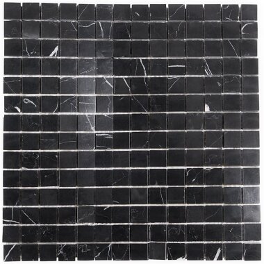 Nero Marquina Mosaic Tile 12" x 12" - Nero Marquina