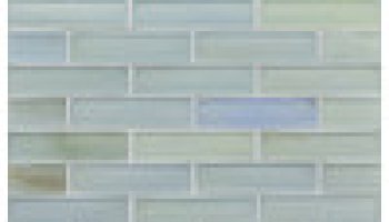 Haisen Aqua Blue Silk 1X4 Brick Mosaic 12