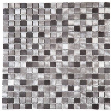 Metal Tile Mosaic 5/8" x 5/8" - Mix Grey