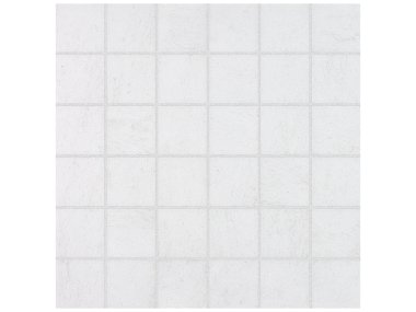 Cinq 2" x 2" Mosaic Tile 12" x 12" - White