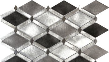 Aluminum Diamond Mosaic Blend Tile 11.8