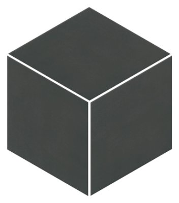 Neospeck 3D Cube Mosaic Tile 12" x 12" - Dark Grey