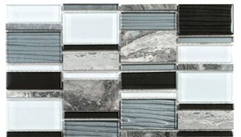 Marble Stone Tile Marble Glass Mosaic Rectangle 12