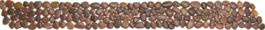 Pebble Polished Interlocking Border 4" x 12" - Brown