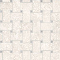 Via Appia Polished Cross Cut Weave Tile 12" x 12" - White