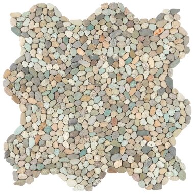 Pebblestone Blend Micro Tile 11.81" x 11.81" - Sumatra