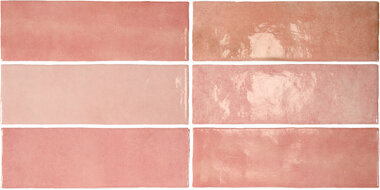 Artisan Wall Tile 2.5" x 8" - Rose Mallow