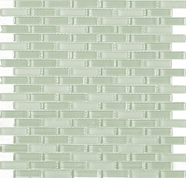 Cristallo Brick Blended Mosaic Tile 0.6" x 1.9" - Bottle Green