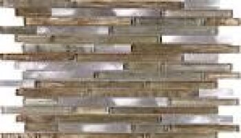 Glass Tile Baguette Glass Metal Mix 12