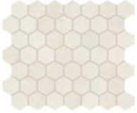 Moroccan Concrete Hex 1-1/2" x 1-1/2" Mosaic Tile 12" x 10" - Off White MC50