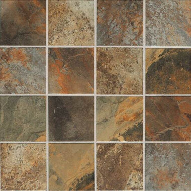 Kendal Slate Tile Mosaic 3" x 3" - Carlisle Black