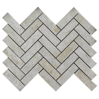 Artile Herringbone Mosaic Tile 10.03" x 10.62" - Ivory