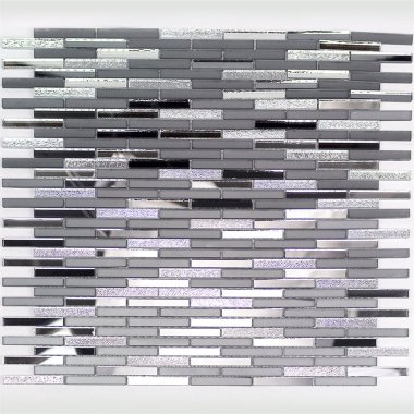 Mirror Glass Tile 1/4" x 2" - Sliver Gray