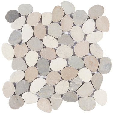 Pebblestone Sliced Round Tile 11.81" x 11.81" - Lombok