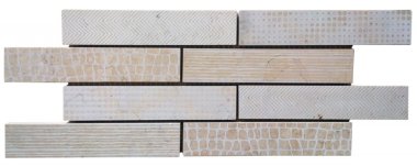 Marble Stone Tile Nature Print Brick 6.8" x 16" - Beige
