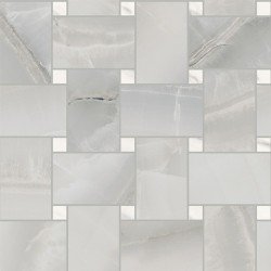 Akoya Weave Tile 12" x 12" - Silver