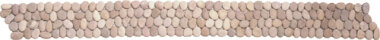 Pebble Rectified Matte Interlocking Border 4" x 12" - Beige