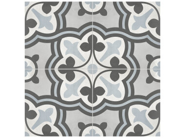 Form Baroque Deco Tile 8" x 8" - Tide