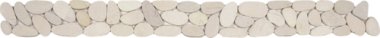 Pebble XL Sliced Matte Interlocking Border 4" x 12" - White
