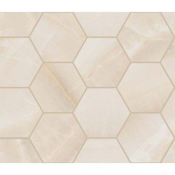 Akoya Hexagon Tile 4" x 4" - Ivory