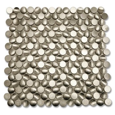 Metal Circle Tile 11.5" x 11.5" - Stainless