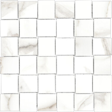 Mayfair Tile HD Basketweave Mosaic 2" x 2" - Calacatta