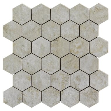 Artile Hexagon Mosaic Tile 11.02" x 11.41" - Ivory