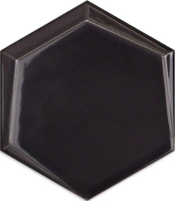 Hexagono Tile Cuna Brillo 6" x 6" - Grafito