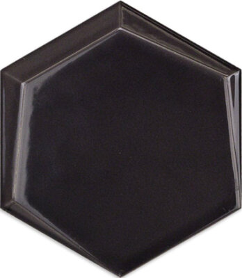 Hexagono Tile Cuna Brillo 6" x 6" - Grafito