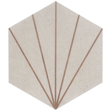 Piaka Hexagon Tile 13" x 14" - Beams Taupe