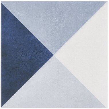 GeoPrism Cement Decor Tile 8" x 8" - Blue