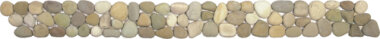 Pebble Rectified Matte Interlocking Border 4" x 12" - Golden