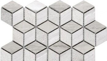 Stone Tile 3D Diamond Limestone Multi Finish 9.5