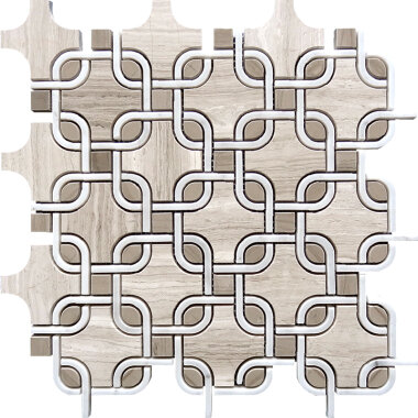 Waterjet Shape 7 11.6" x 11.6" - Beige