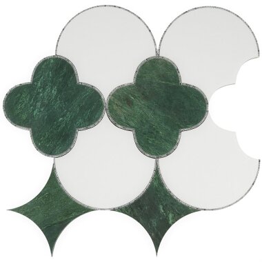 Fiore Decor Marble Look Tile 16" x 16" - Verde