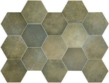 Heritage Hexagon Tile 7" x 8" - Jungle