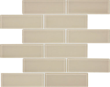 Bliss Element Glass Tile Brick Mosaic 2" x 6" - Earth