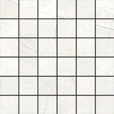 Pulpis Mosaic Marble Look Tile "Satin" 12" x 12" - Bianco