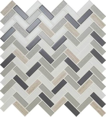 Serentina Tile Herringbone 11 1/2" x 12 3/4" - Tranquility
