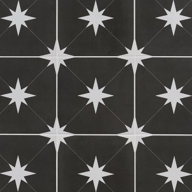 Levant Decor Tile 9" x 9" - Nero
